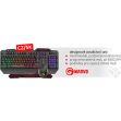 Marvo CM306, Sada klávesnice s herní myší a podložkou, CZ/SK, herní, membránová typ drátová (USB), černá, podsvícená (PC)