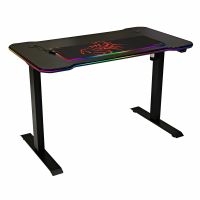 Marvo Herní stůl DE-03 PRO 120 x 66 cm, 71-121 cm, elektricky nastavitelná výška, podsvícený, podsvícená herní podložka