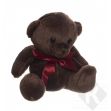 Medvěd/Medvídek sedící s mašlí plyšový 3 barvy 15cm 0+
