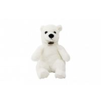 Medvěd sedící polární plyš 15x25x19cm 0+