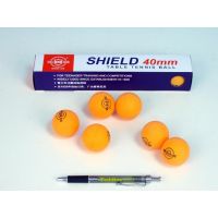 Míčky na stolní tenis SHIELD 4cm bezešvé oranžové 6ks