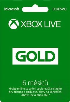 Microsoft Xbox LIVE Gold - zlaté členství 6 měsíců (XSX, Xbox One)