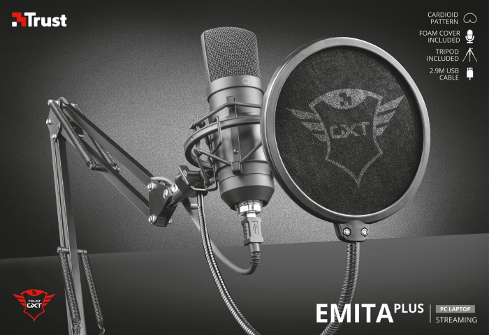 TRUST GXT 252+ Emita Plus Streaming microphone (22400)