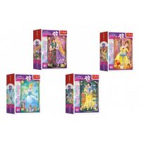 Minipuzzle Krásné princezny/Disney Princess 54dílků 4 druhy