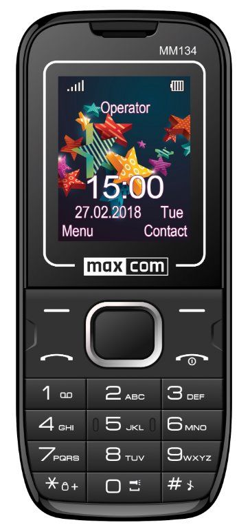 Mobilní telefon MAXCOM Classic MM134, CZ lokalizace