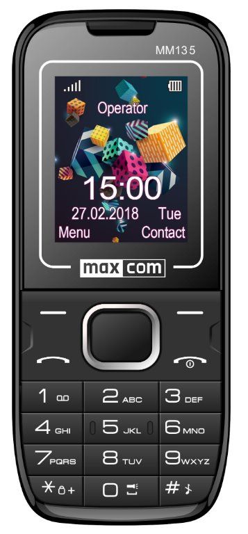 Mobilní telefon MAXCOM Classic MM135, CZ lokalizace