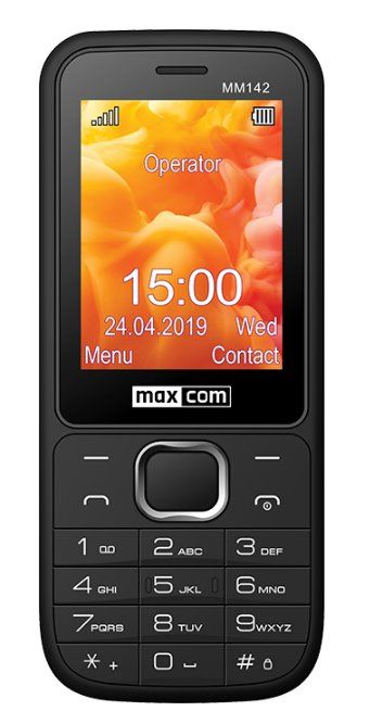 Mobilní telefon MAXCOM Classic MM142, CZ lokalizace, černá