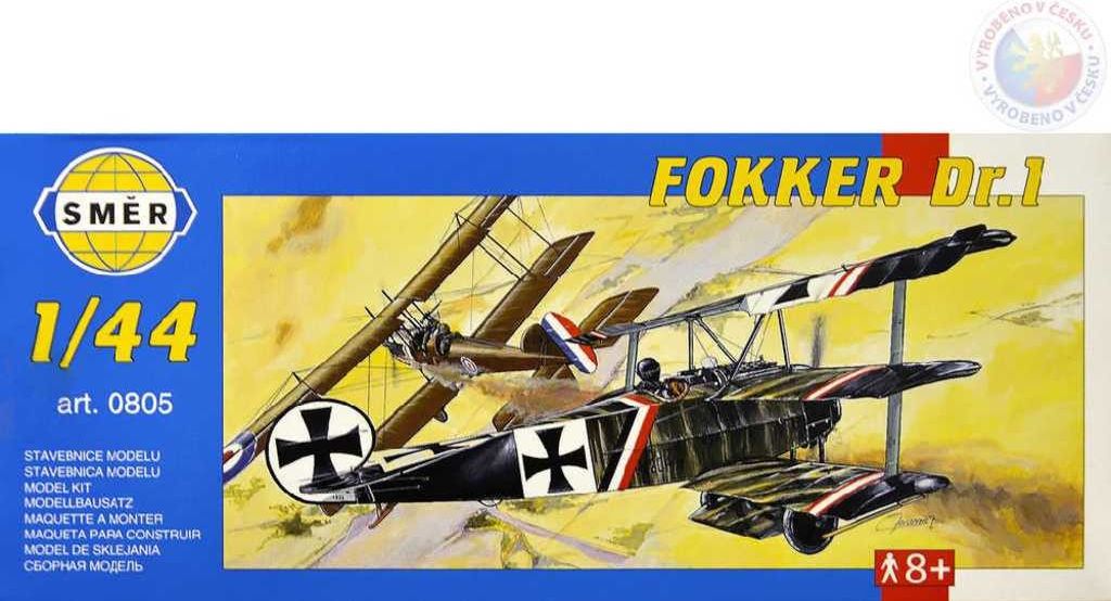 Model Fokker Dr.1 slepovací stavebnice letadlo 1:48