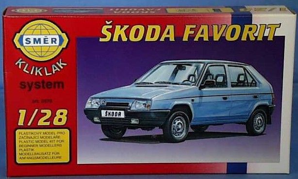 Model Kliklak Škoda Favorit 13,5x6,7cm