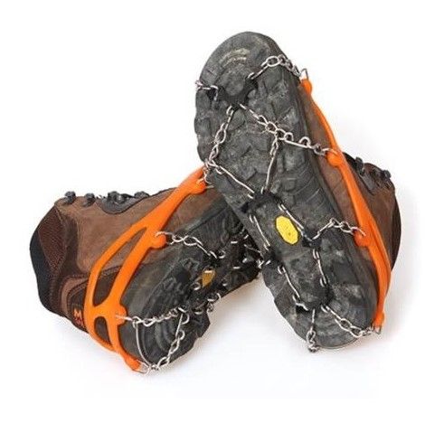 Protiskluzové návleky na boty s 8 hroty oranžové 38-45