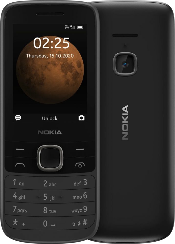 Nokia 225, 4G, Dual Sim, Black (16QENB01A08)