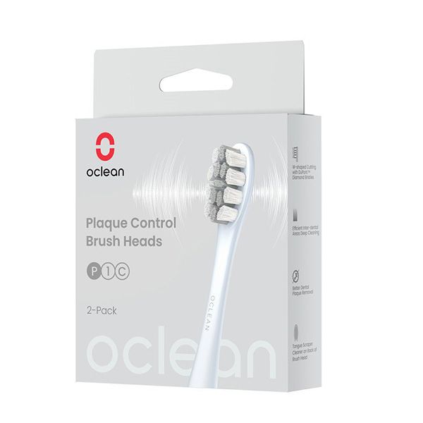 Oclean náhradní hlavice Plaque Control Medium P1C9, Silver