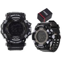 Smael pánské vojenské vodotěsné hodinky, LED, černé