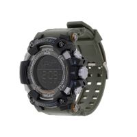 Smael pánské vojenské vodotěsné hodinky, LED, zelené