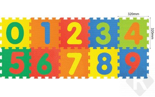 Pěnové puzzle Číslice 32x32x1cm 10ks 10m+