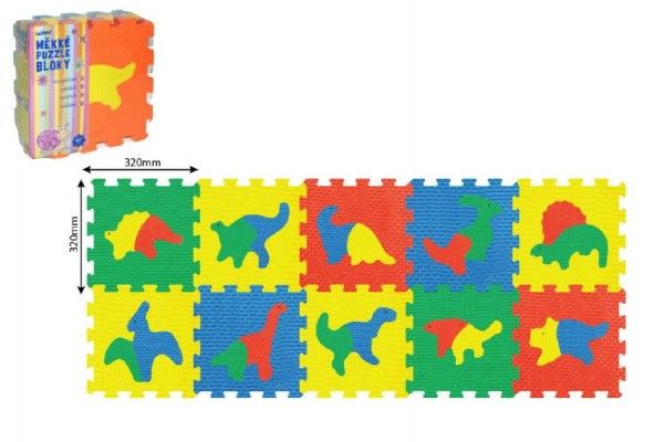 Pěnové puzzle Dinosauři 30x30cm 10ks