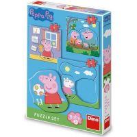Sada puzzle Peppa Pig Family 3-5 dielikov