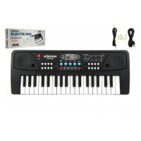 Pianko/Varhany/Klávesy 37 kláves, napájení na USB + přehrávač MP3 + mikrofon plast 40cm v krabici