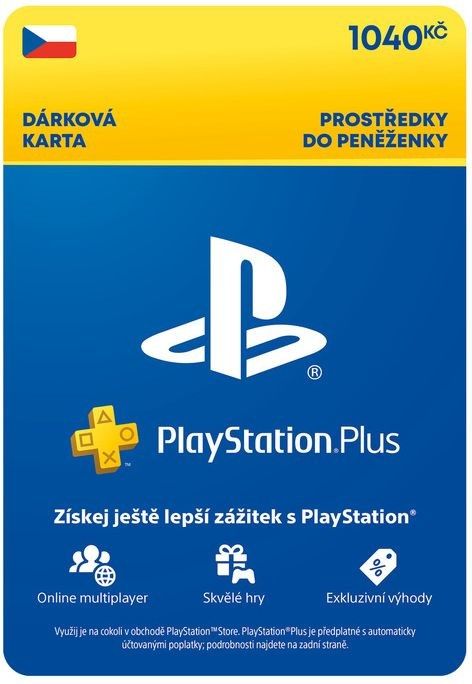 PlayStation Plus Extra Kredit 1040 Kč (3M členství) CZ