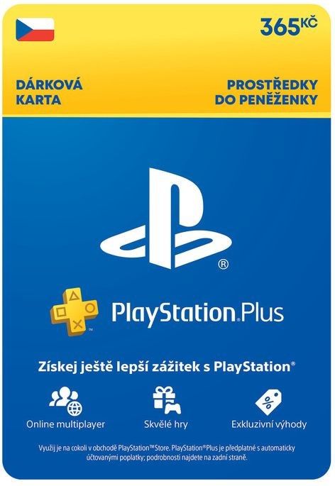 PlayStation Plus Extra Kredit 365 Kč (1M členství) CZ