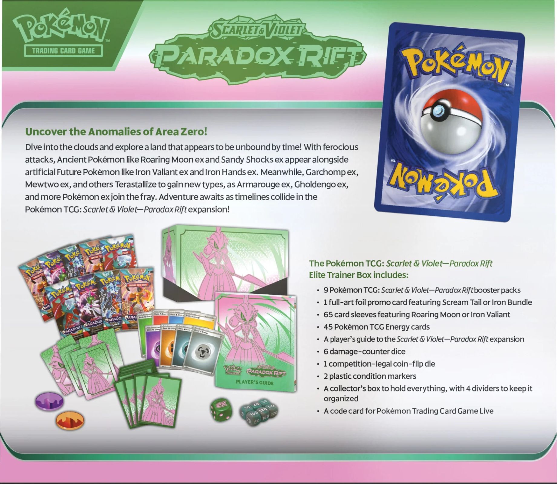 Pokémon TCG: Scarlet & Violet Paradox Rift Elite Trainer Box - Iron Valiant