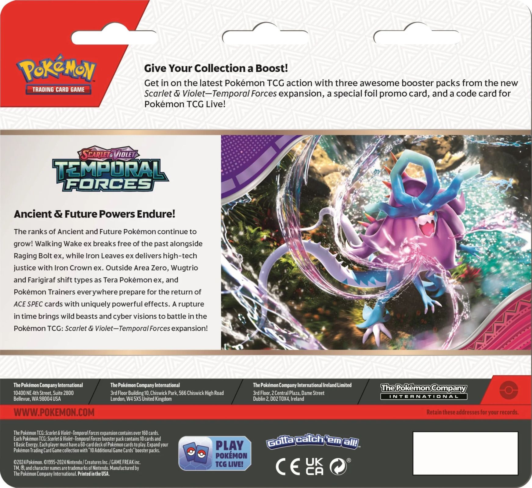 Pokémon TCG: Scarlet & Violet Temporal Forces 3-Pack Blister - Cyclizar