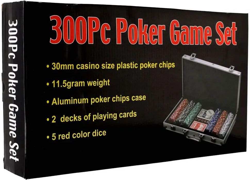 Poker sada 300ks + karty + kostky v hliníkovém kufříku