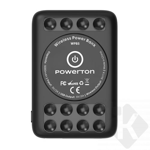 Powerton, Power Banka s bezdrátovým nabíjením, Li-Pol, 5V, 5000mAh, 5000mAh (WBP5)