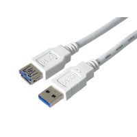 PremiumCord Prodlužovací kabel USB 3.0 Super-speed 5Gbps A-A, MF, 9pin, 2m, bílá (ku3paa2w)
