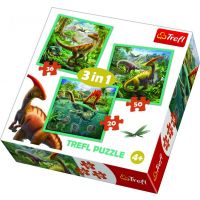 Puzzle 3v1 Svět Dinosaurů 20x19,5cm