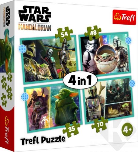 Puzzle 4v1 Mandalorian/Star Wars 28,5x20,5cm