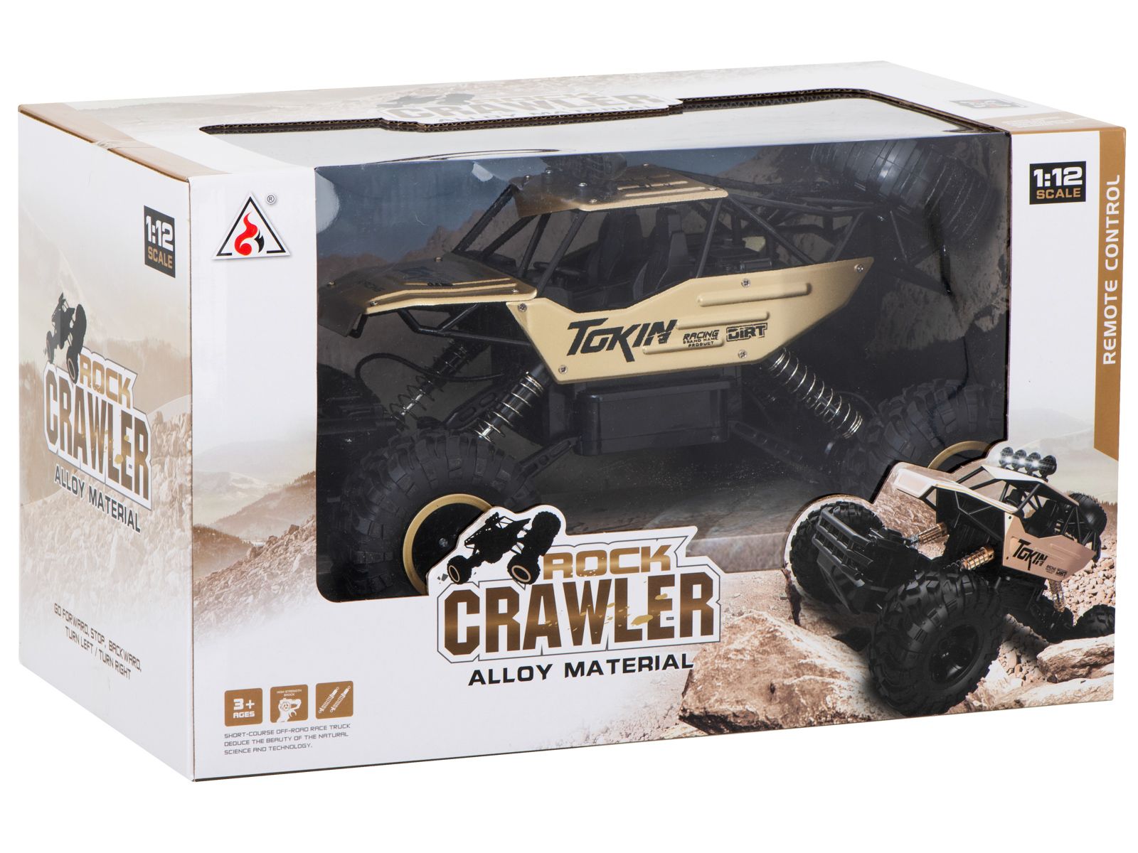 RC auto Rock Crawler TOKIN, 4x4, černá, RTR 1:12