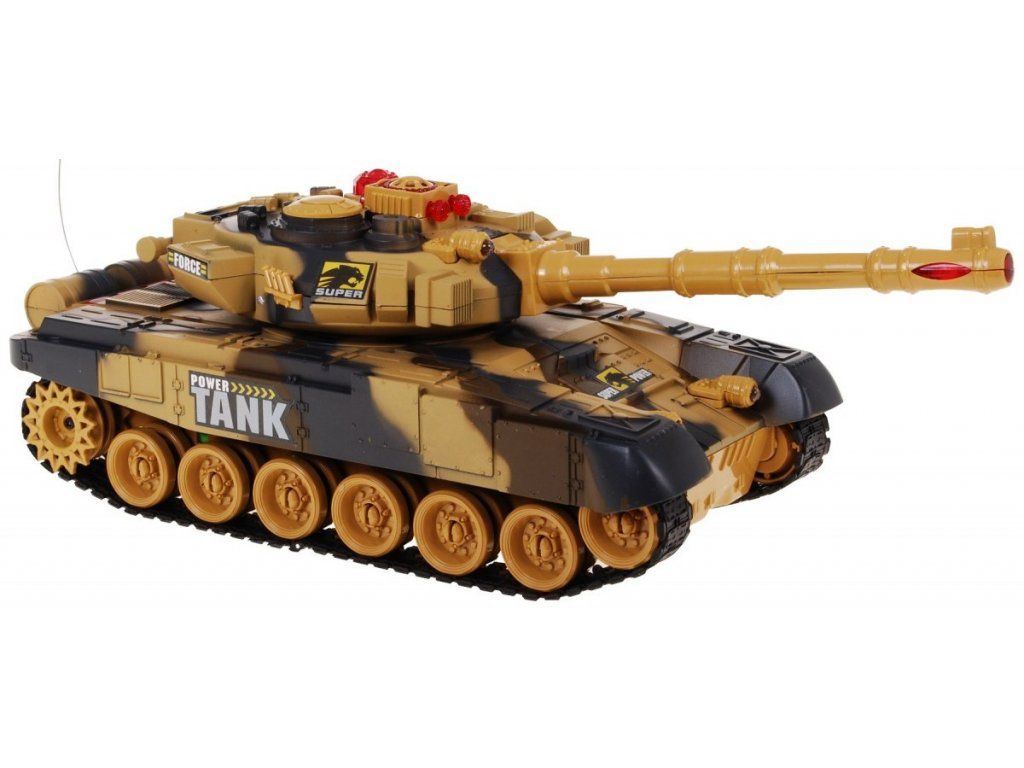RC válečný tank T-80 No.9993, desert camo, 2,4 GHz, RTR 1:24