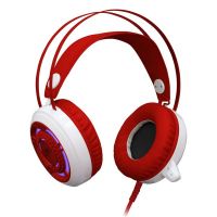 Redragon SAPPHIRE herní sluchátka s mikrofonem, bílo-červená, 2x 3.5 mm jack + USB
