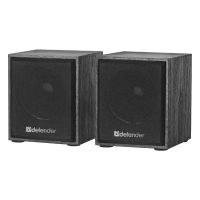 Reproduktory Defender SPK 230, 2.0 Speaker system, 2x2W, černé, regulace hlasitosti, dřevěné (PC)