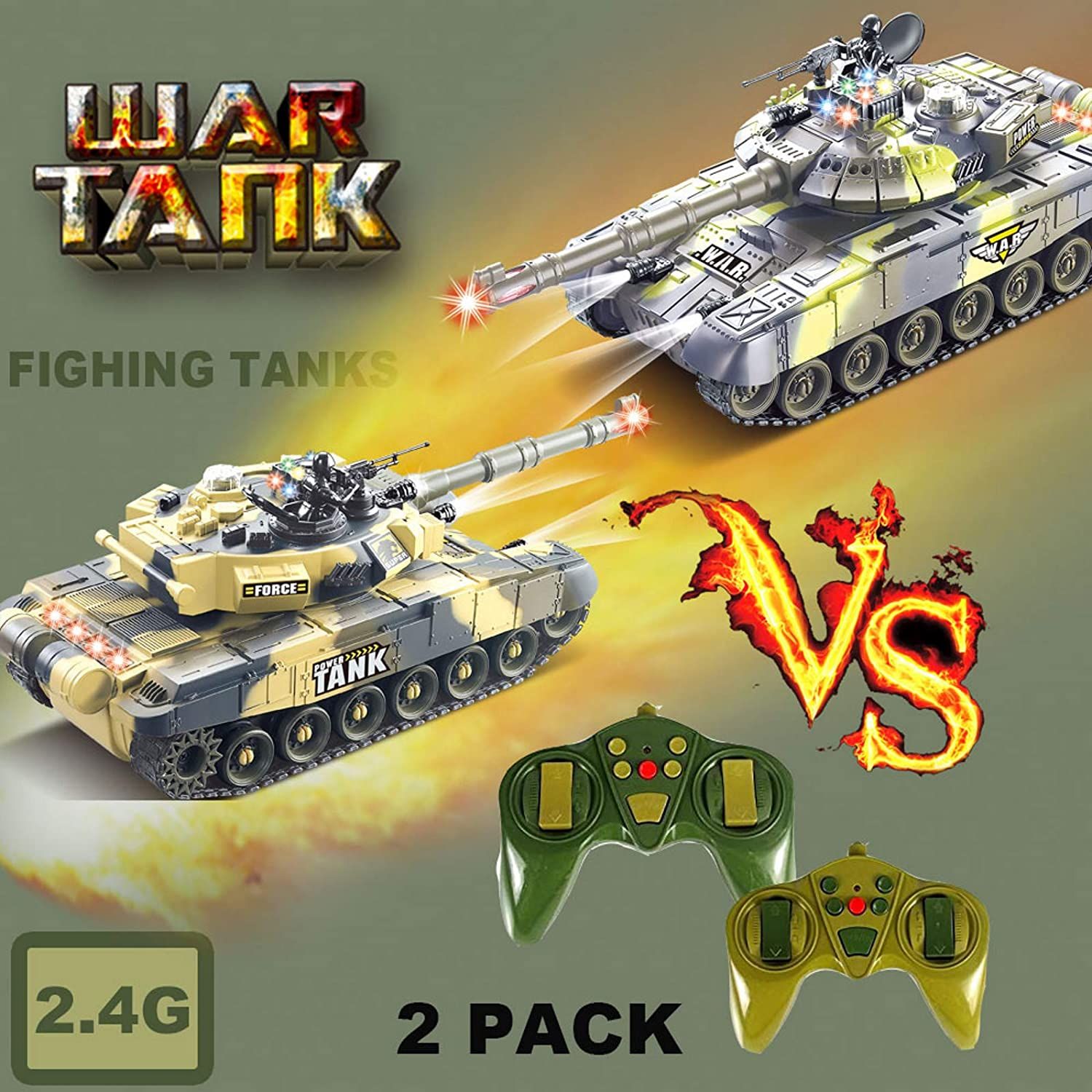 Sada tanků RC 9993 Tanková bitva T90 W.A.R vs. T90 FORCE 2,4Ghz RTR 1:14