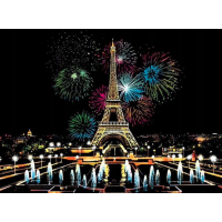 Stierací obrázok v tube 75x52 cm Eiffelova veža