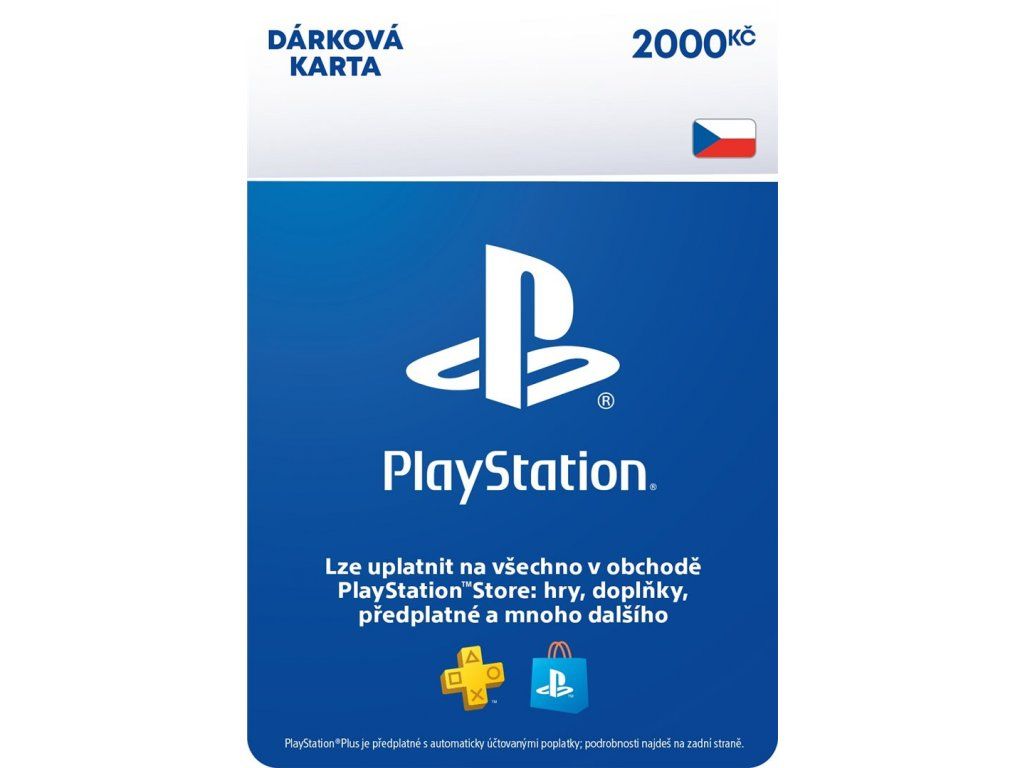 Sony PlayStation Store předplacená karta 2000 CZK