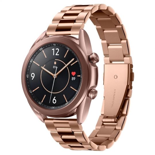 Spigen Kovový řemínek pro Samsung Galaxy Watch 3, 41mm, růžově zlata 600WB24982