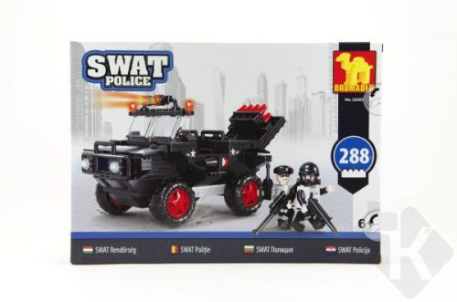 Stavebnice Dromader SWAT Policie Auto 288ks plast