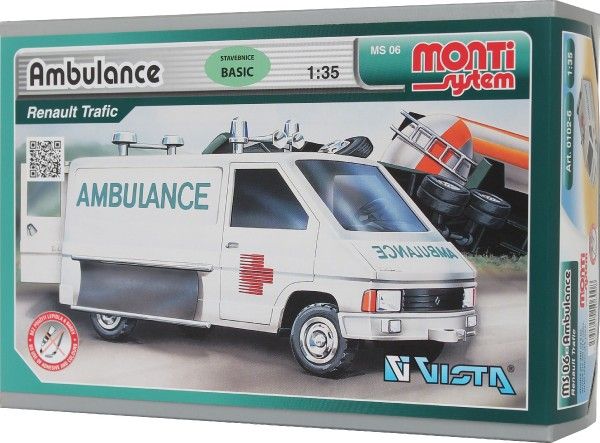Stavebnice Monti System MS 06 Ambulance Renault Trafic 1:35