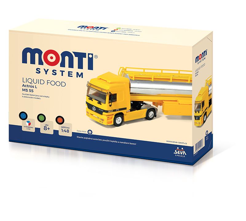 Stavebnice Monti System MS 55 Liguid Food Actros L-MB 1:48