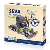 Stavebnice SEVA DOPRAVA Truck plast 402 dílků v krabici 35x33x5cm