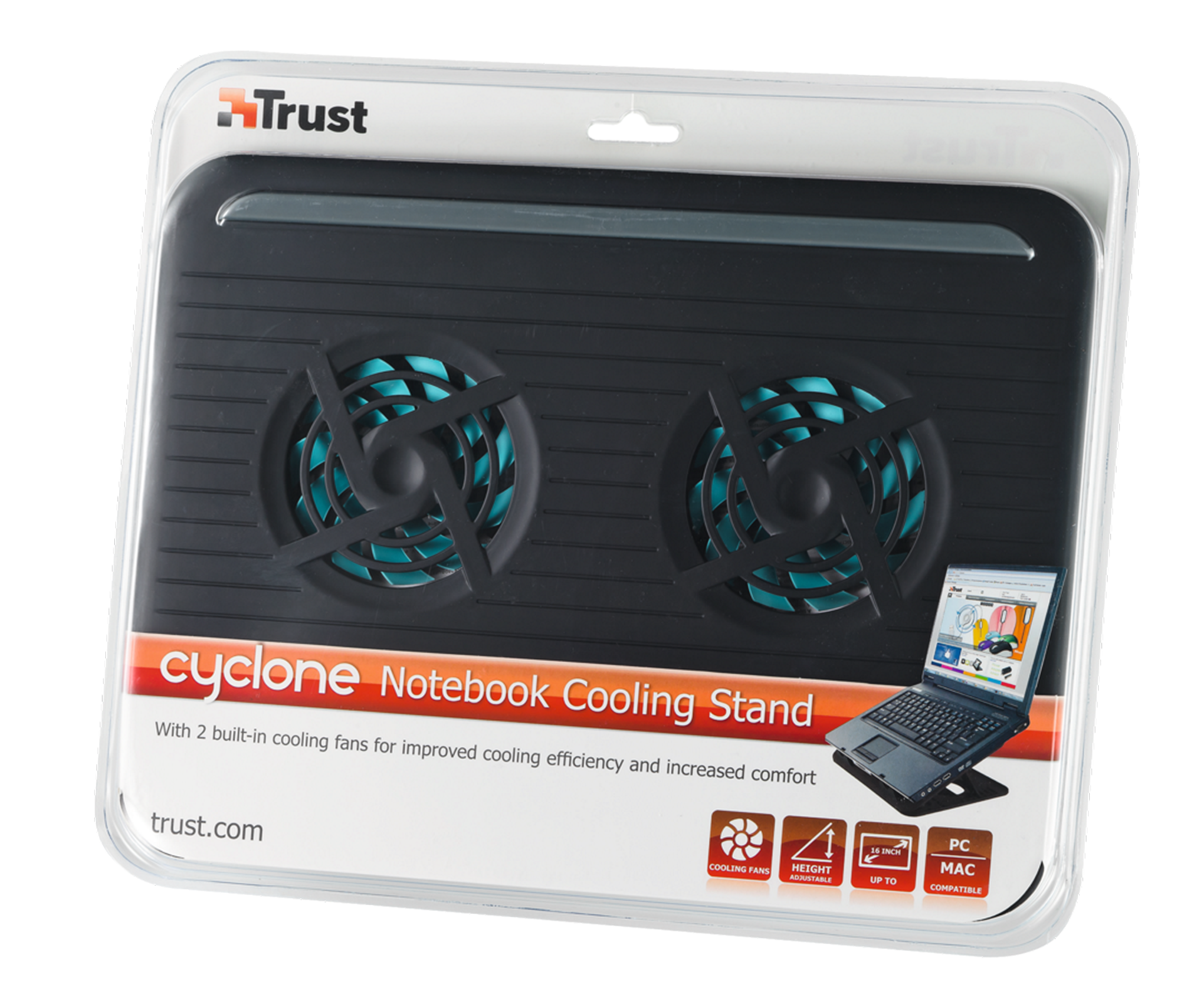 TRUST Cyclone Notebook Cooling Stand (17866)