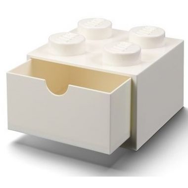 Stolní box LEGO, se zásuvkou, malý (4), bílá