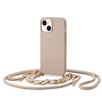 Kryt se šňůrkou pro iPhone 14 - Tech-Protect, Icon Chain Beige