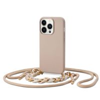 Kryt se šňůrkou pro iPhone 14 Pro MAX - Tech-Protect, Icon Chain Beige