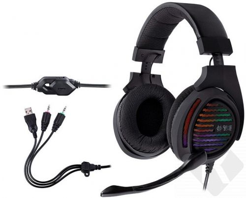 TRACER herní sluchátka s mikrofonem GAMEZONE Aligator RGB LED TRASLU46466 (PC)