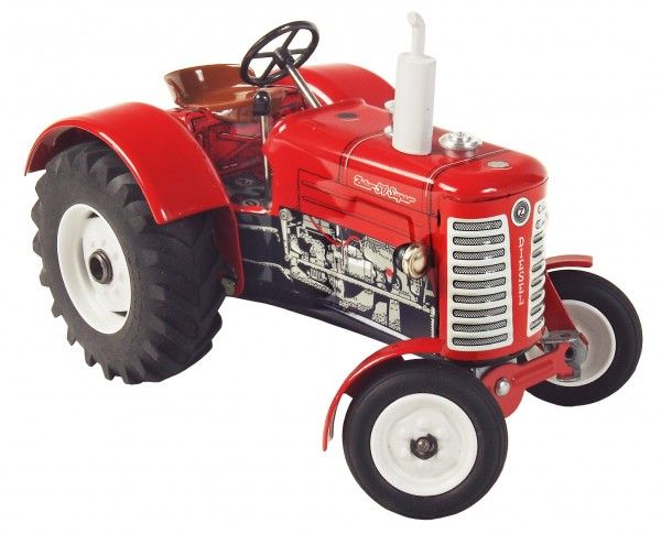 Traktor Zetor 50 Super červený na klíček kov 15cm 1:25 v krabičce Kovap