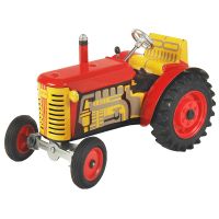 Traktor Zetor červený na klíček kov 14cm 1:25 Kovap